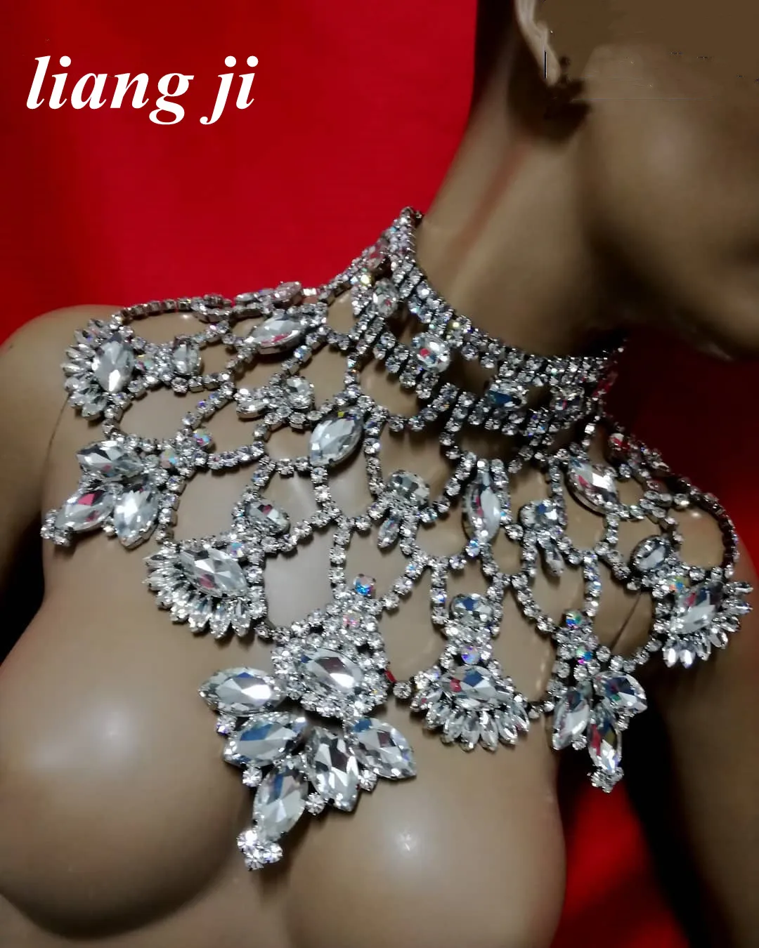 Crystal Necklace Necklace For Women Choker Collares Para mujer goth цепочка на шею женская jewelry Drop necklace earrings set