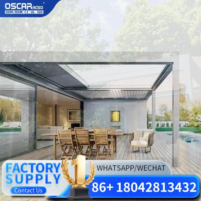 

Новый биоклиматический водонепроницаемый складной алюминиевый барный комплект мебели для Европы, открытый патио, сада, беседки