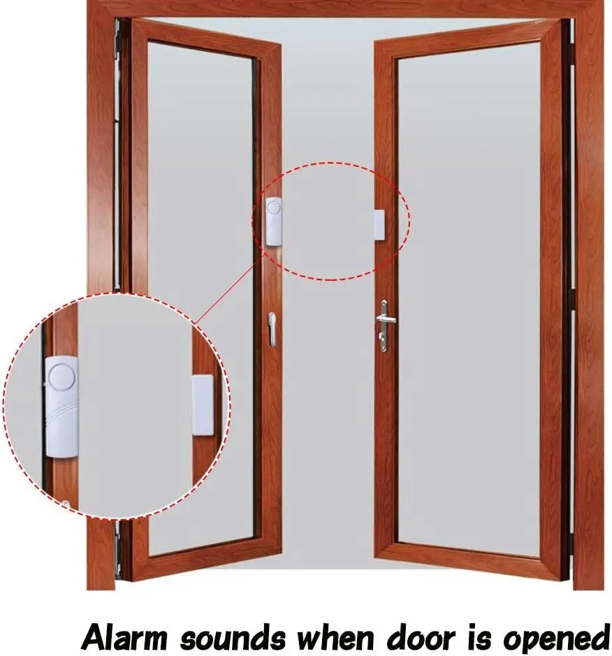 Wireless Door Window Alarm Door and Window Extended Magnetic Induction Alarm Window Anti-theft Door Opening and Closing Reminder