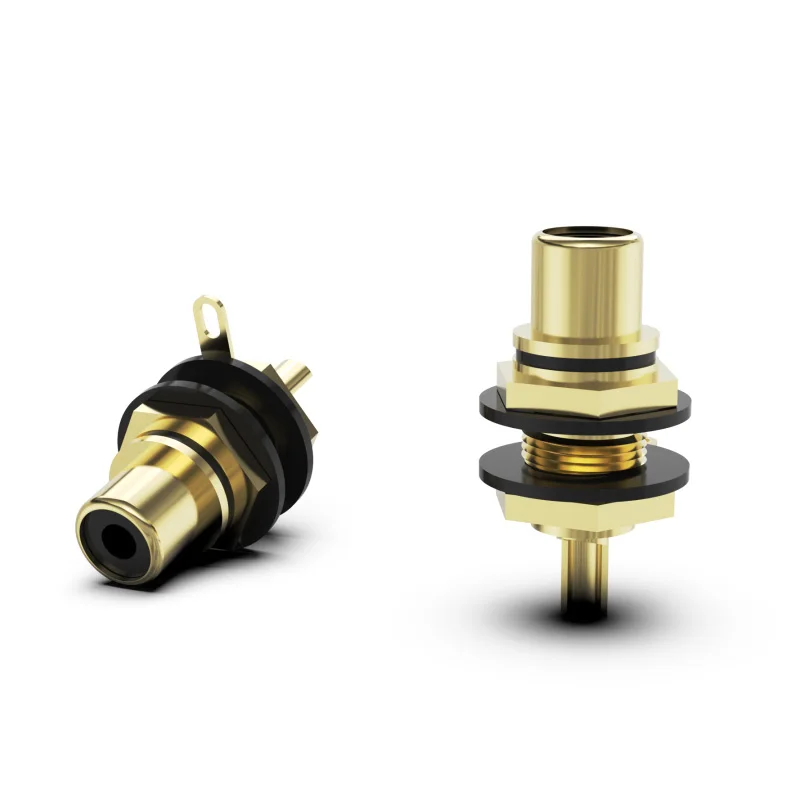 HiFi Reinem Kupfer Gold Überzog RCA Audio Power Verstärker Eingang Ausgang Terminal Stecker
