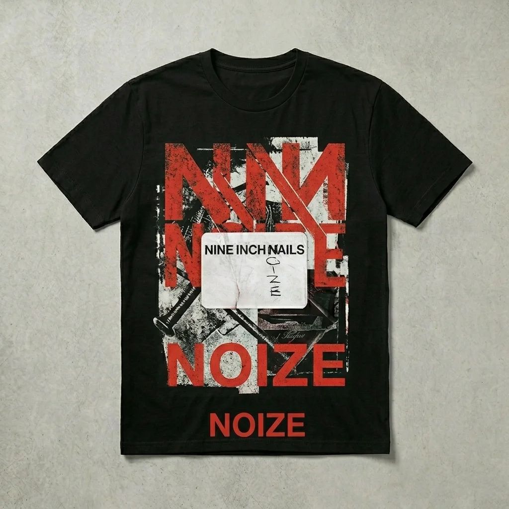 Camiseta Unisex con Cuello Redondo, 100% Algodón, Manga Corta, Estilo Y2K Pop, para Actividades al Aire Libre y Ocio, del Nuevo Álbum 2026 de Nine Inch Noiz