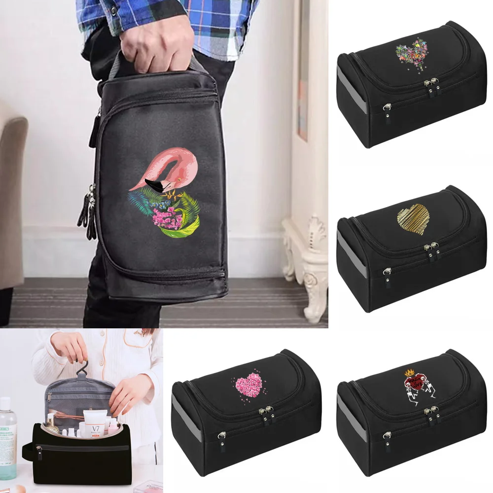 Love Printing Cosmetic Bag Travel High Quality Makeup Bags Toiletries Organizer Waterproof Storage Neceser Hanging Home Wash Bag