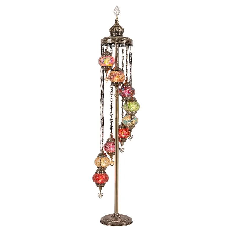 handmade ice crack glass floor lamp, living room bedroom feature floor lamp, restaurant bed and breakfast floor lamp