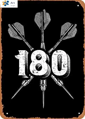 Vintage Look Metal Sign  Darts Darts 80 Arrows  quot Tin Plate Wall Decor Metal Painting Metal Poster 20x30cm Poster