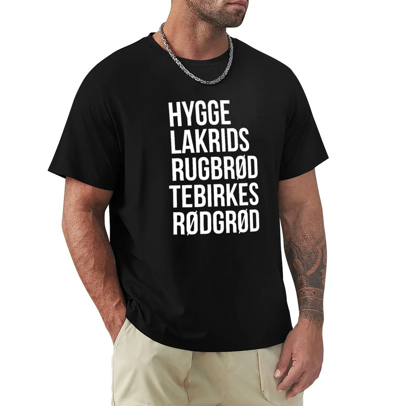 

Hygge Lakrids Rugbrd Tebirkes Rdgrd. Identifiable Danish T-Shirt summer tops summer shirt T-shirt men