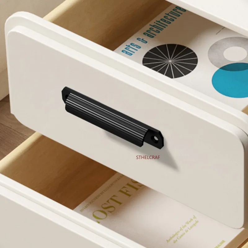 1Pc New Balcony Door Window Push-pull Handle Aluminum Alloy Barn Door Handle Cabinet Drawer Knobs Furniture Hardware with Screws