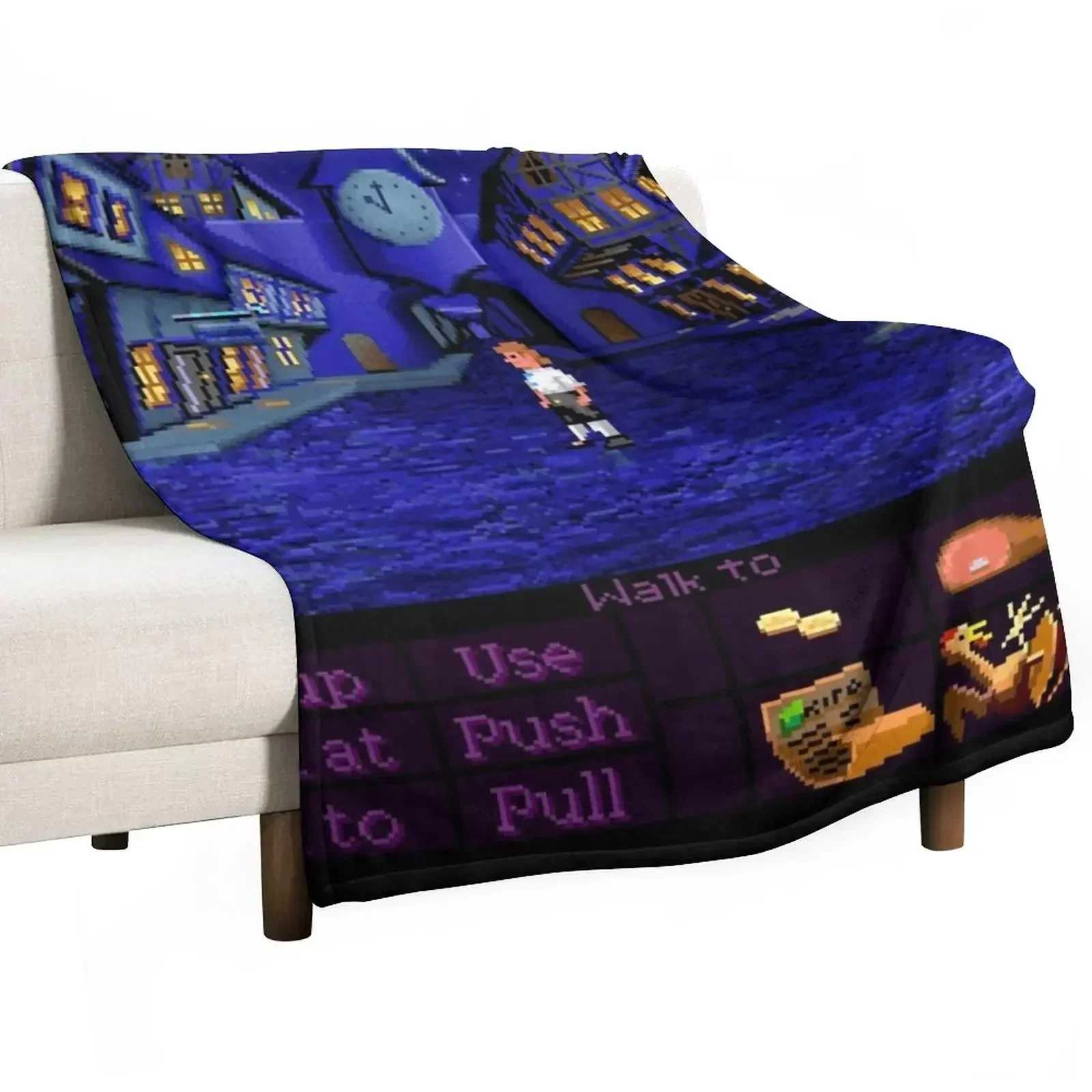 

Melee Island streets (Monkey Island 1) Throw Blanket Giant Sofa Luxury Soft Plush Plaid Softest Blankets