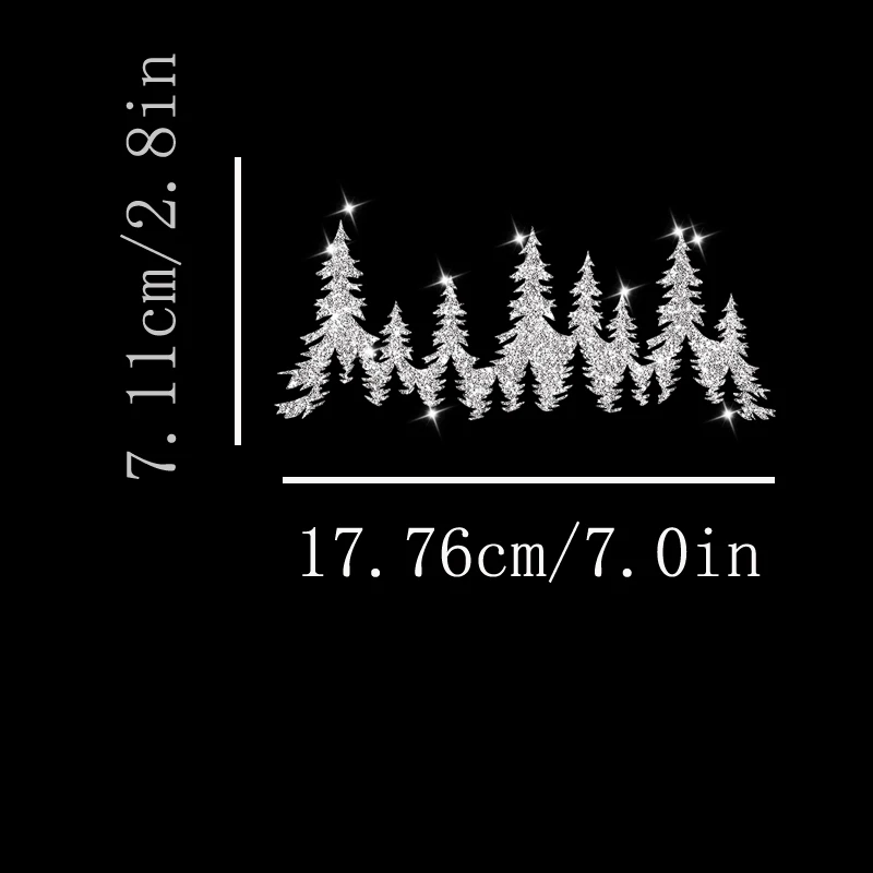 Flash Silver Stickers Forest Car Decals Car Stickers