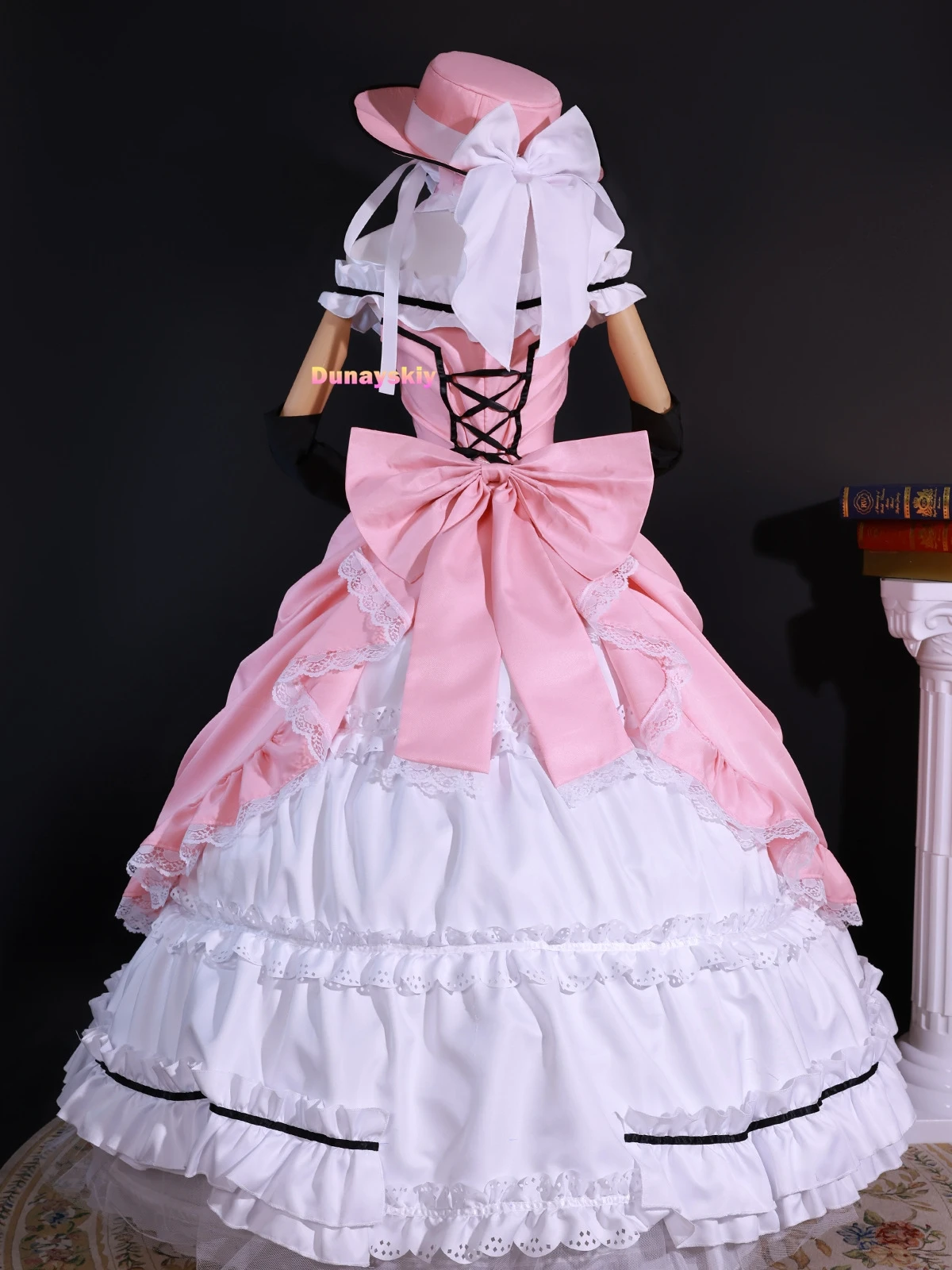 Anime Black Butler Cosplay Costume, Kuroshitsuji Ciel Phantomhive, FibrLace Maid Cut, Full fur s, Uniform Outfit, Princess Costumes