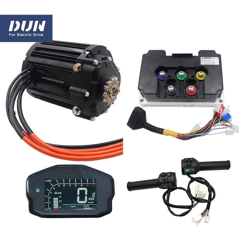 QS138 90H V3 4000W Mid Drive Motor with BLDC Fardriver V2 Controller ND72680/ND96680 and DKD Display T08 Throttle