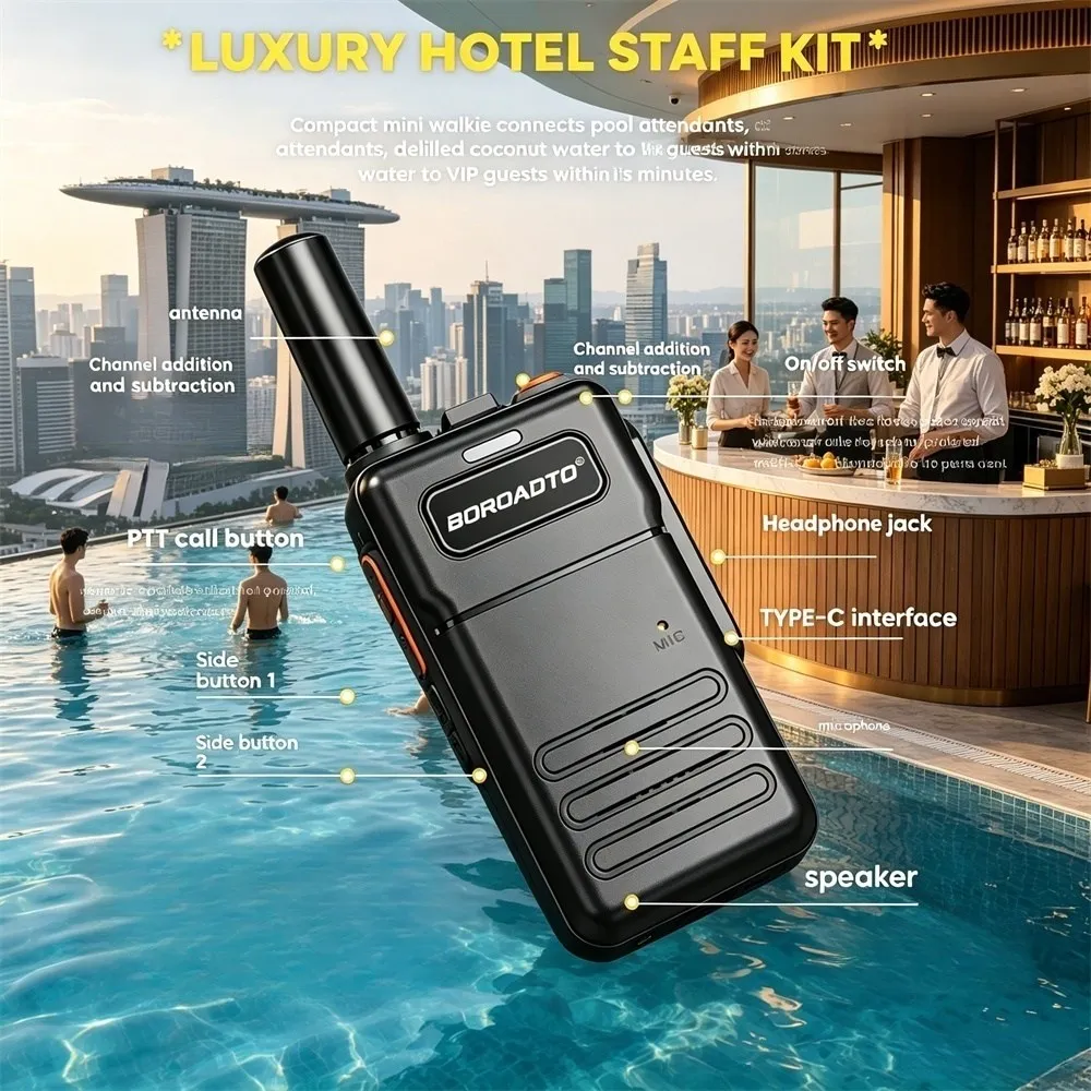 2 Pack Long Range Walkie Talkies for Adults Camping, IP55 Waterproof Rechargeable 16CH Two Way Radios 5W, 400-470MHz, 5-10KM Ran