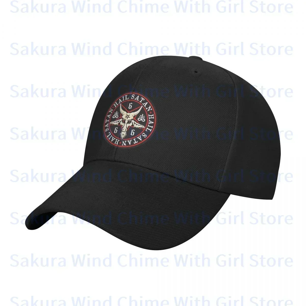 New Fashion Hail Satan Pentagram Baseball Cap for Men POLYESTER Hats Adjustable Hat Casual Truck driver Hat