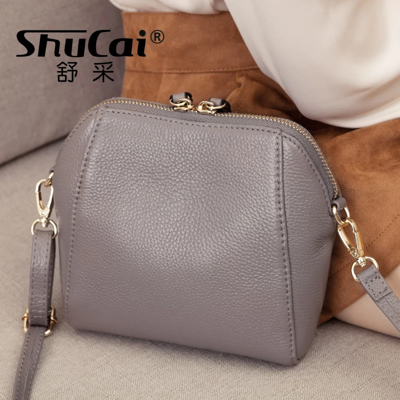 Genuine Leather Small Crossbody Bags for Women Luxury Handbag Fashion Ladies Shoulder Bag Female Party Purse Shell Bags