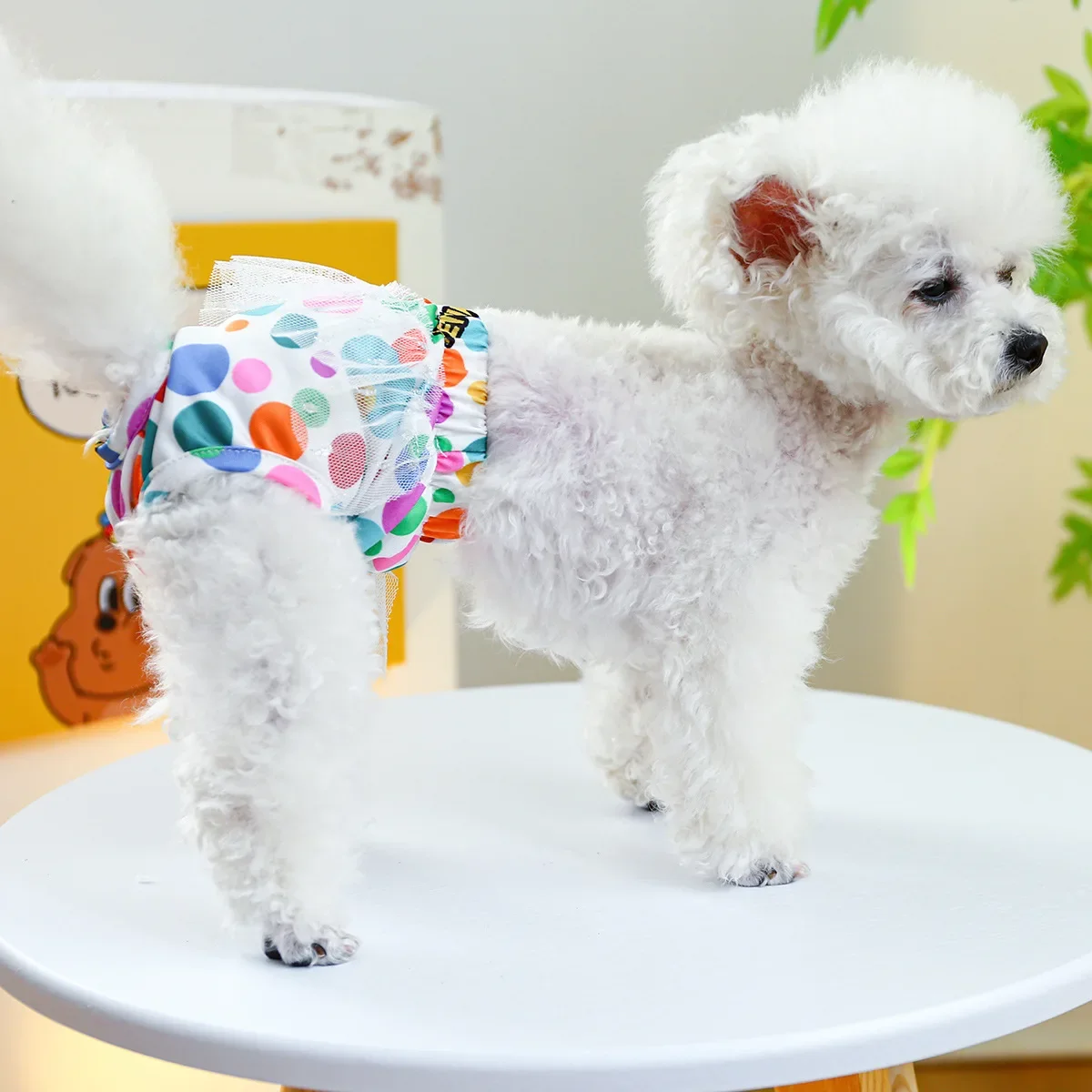 Mesh Dog Diaper Physiological Pant Washable Dog Shorts Puppy Kitten Female Dog Menstruation Underwear Panties Pet Cat Clothes