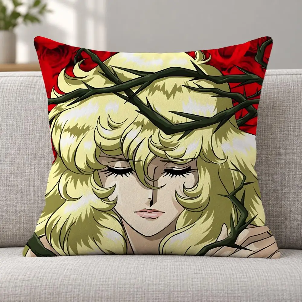 Anime Versailles T-The Rose Of Versailles Cushion Cover Soft Plush Decorative Sofa Bedroom Living Room Car Dorm Home Decor Gift