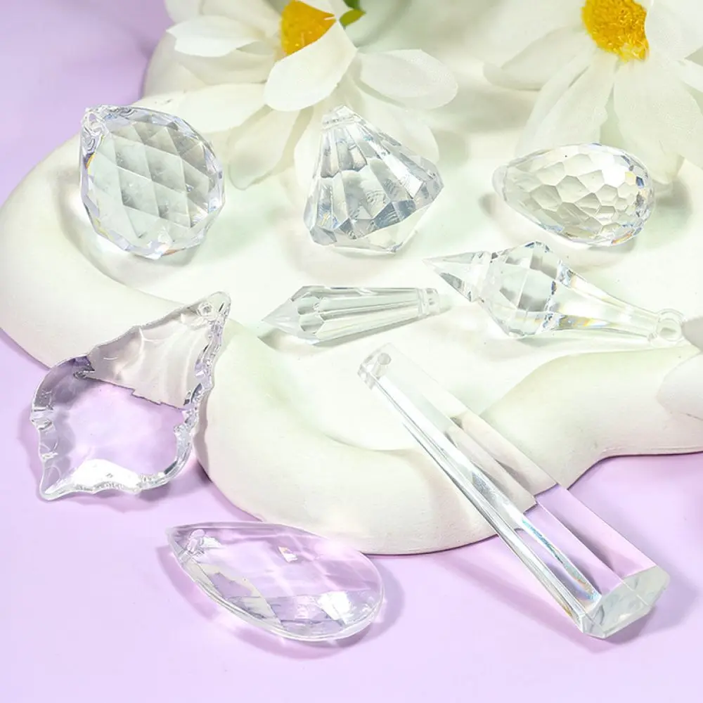 Clear Plastic Hanging Ornament For Chandelier Wedding Decoration Bead Curtain Pendant DIY Craft Home Decor Supplies