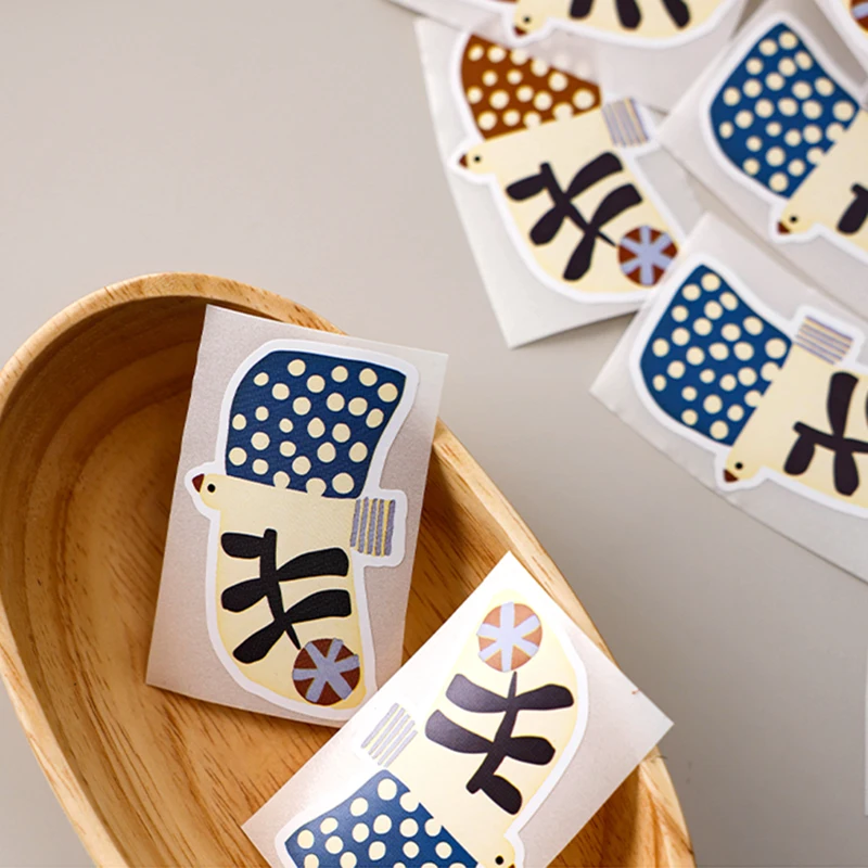 

Cute Journal Decorative Stickers Envelope Greeting Card Exquisite Gift Box Sealing Paste 120pcs/Roll