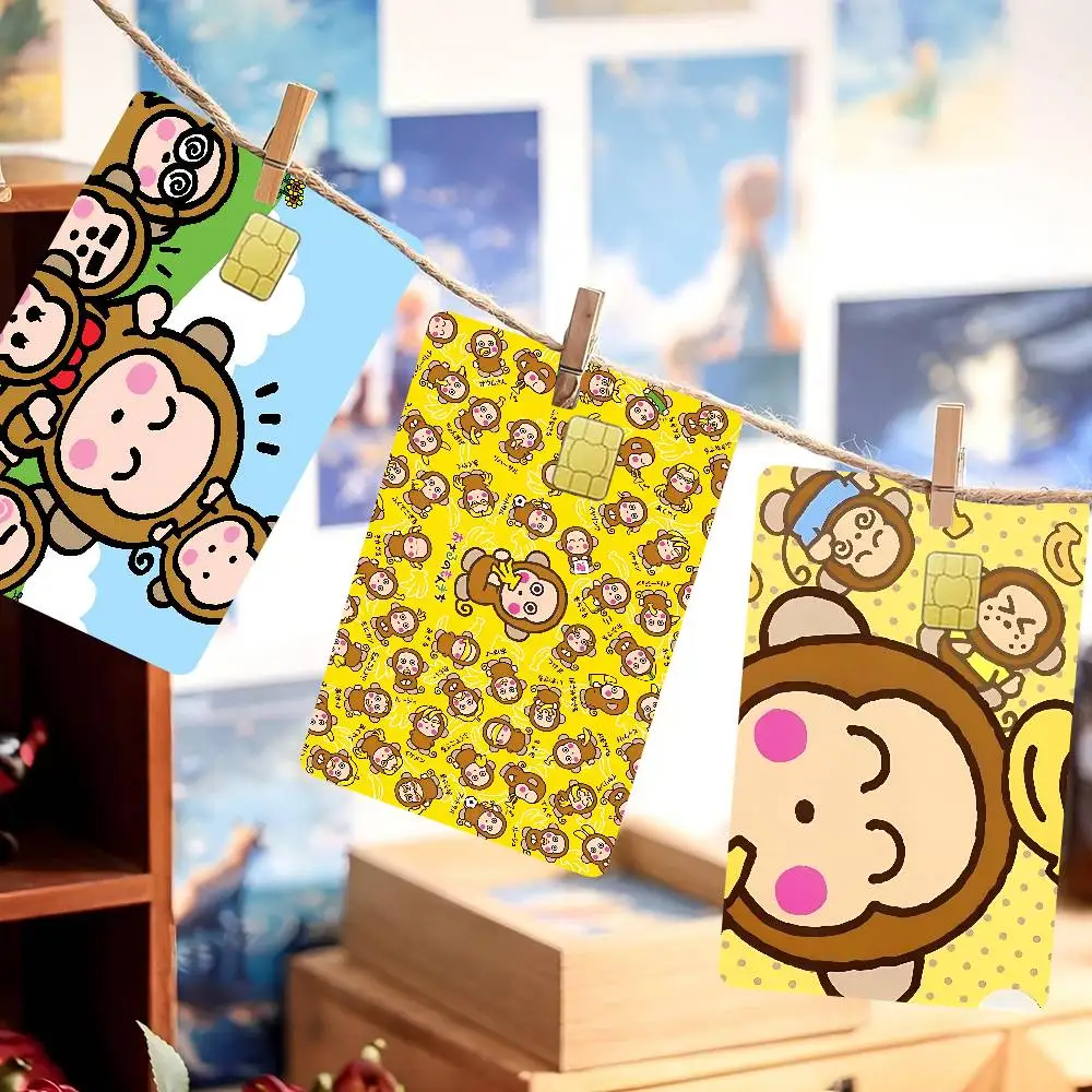 Cartoon M-Monkichis Cool Anmie Sticker Film Skin Cover For Credit Card Debit Bank Card Front