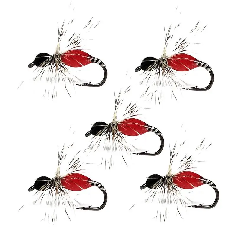 Multifuncional Dry Fly Atrator Floatant, alta visibilidade, cores brilhantes, tecidos à mão, suprimentos de pesca, 5pcs
