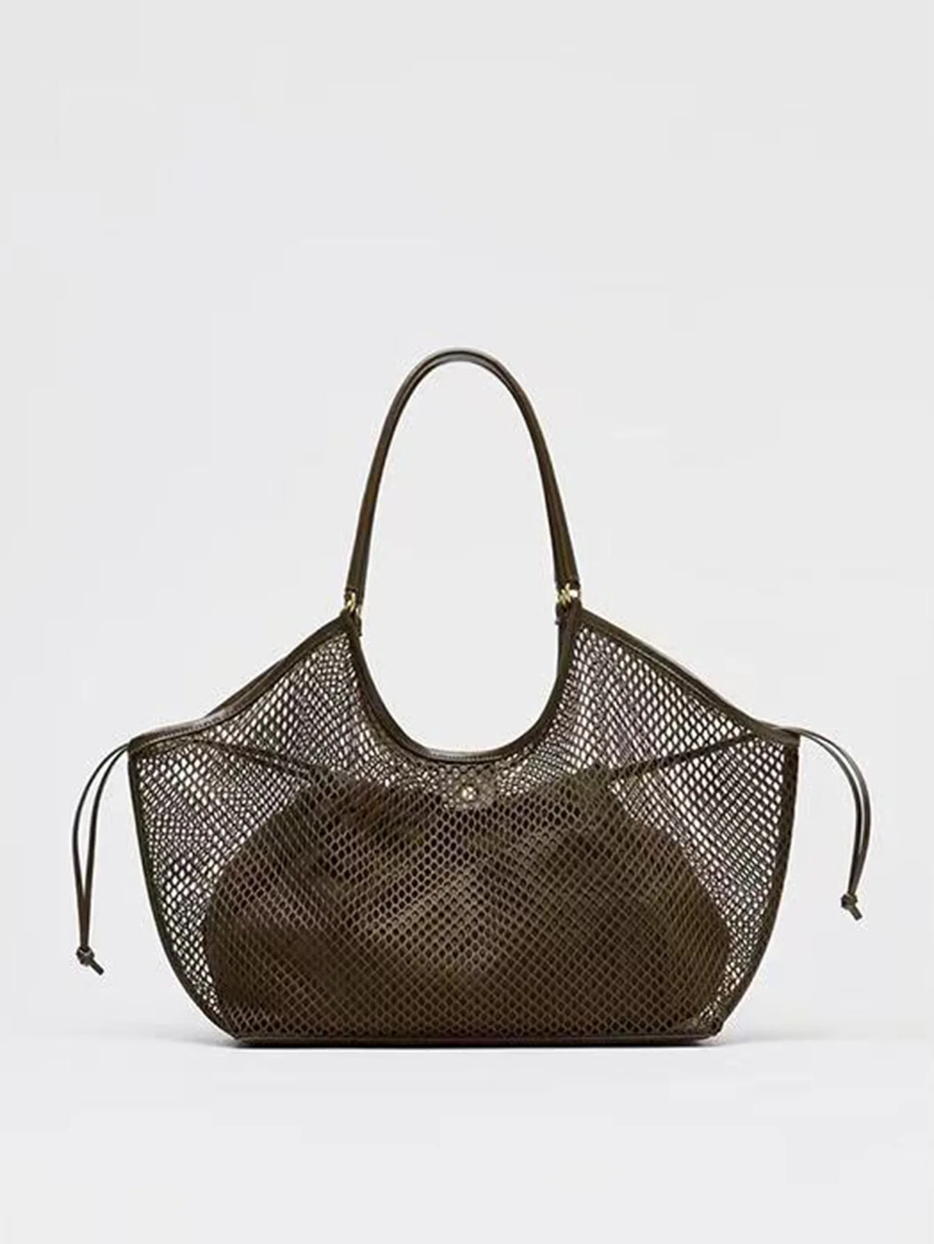 

Hollow Mesh Wing Tote Bag Luxury Designer Shoulder Bags for Women Large Capacity Fishing Net Handbag Top Handle Shopper Purses