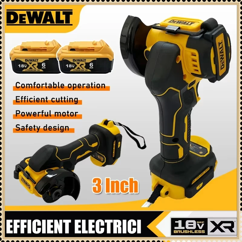 

Аккумуляторная мини-угловая шлифовальная машина DEWALT 3 дюйма, электрический инструмент для полировки и резки, работает от аккумулятора DEWALT