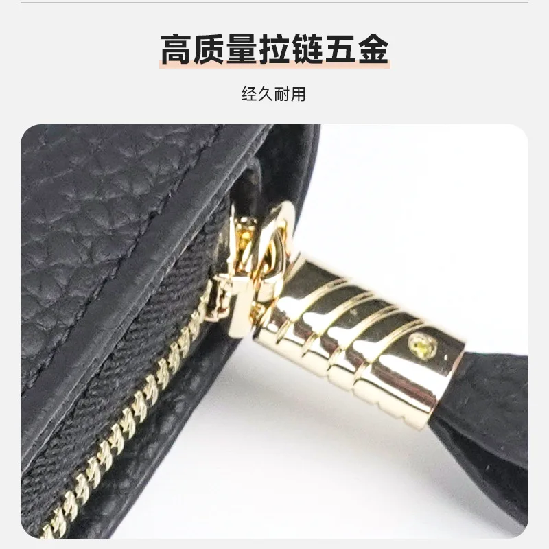 Western RFID Blocking Cowhide Leather Long Women Wallet Multi-cards Large Capacity Coin Purse for Ladies
