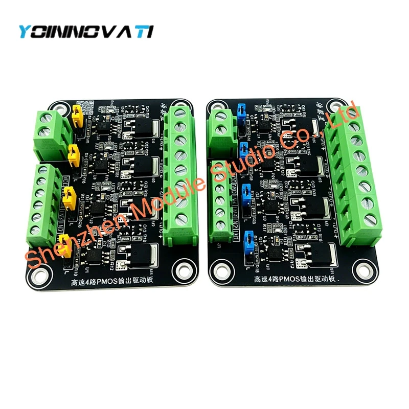 High-Speed 4-Channel P-MOSFET Module Optically Isolated Signal Amplification Control Board for Microcontrollers & PLC