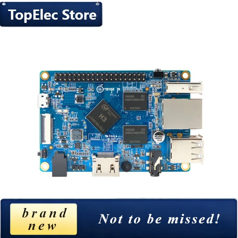 TopElec Orange Pi PC Plus 1G DDR3 With 8G EMMC Flash Allwinner H3 OpenSource Mini Single Board Computer