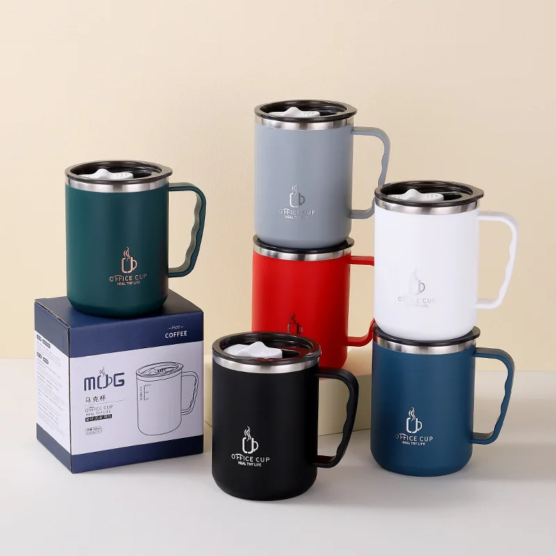 

Cute Travel Coffee Mug with Lid, 500ml Thermal Tumbler for Hot/Cold Drinks, Portable Tea & Beer Cup, Unusual Drinkware