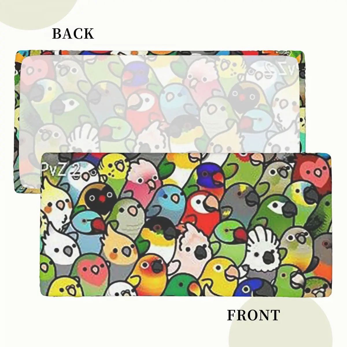 Birds Cockatiel Budgie Parrot Customized Rectangular Tablecloth Oilproof Table Cover for Festival Party Decorations Table Cloth