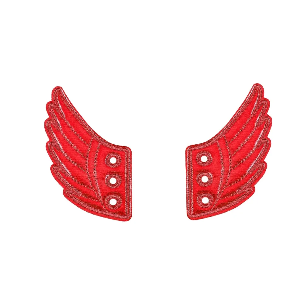 Handmade Fabric Shoe Decoration Detachable Wings Shape DIY Shoe Charms Casual Multi-color Wing Shoe Ornaments