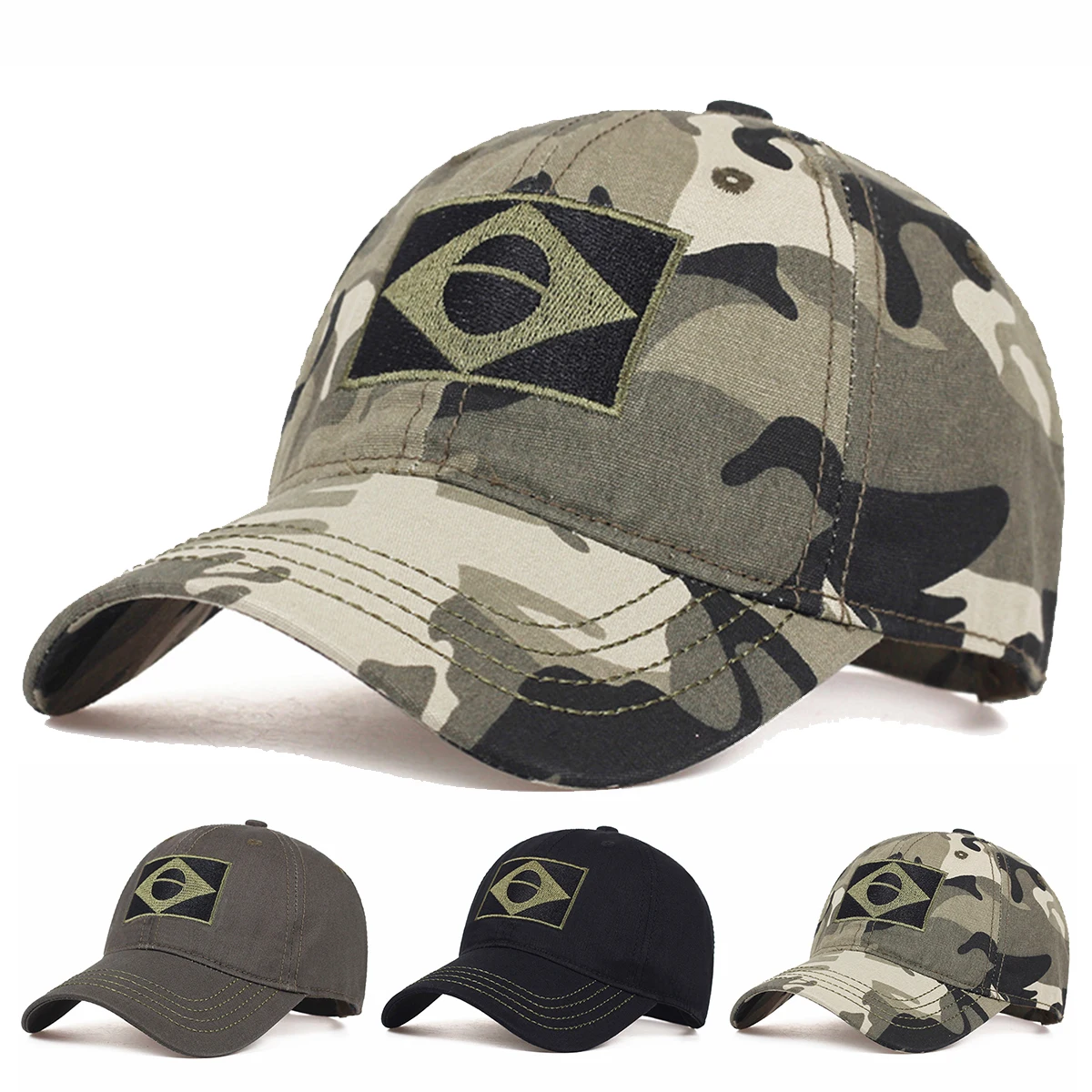 قبعة بيسبول تكتيكية للرجال ، علم البرازيل ، حماية من الشمس ، قبعة سناب باك ، قبعة جولف غير رسمية ، قبعة إيرسوفت ، أزياء الذكور ، الصيف