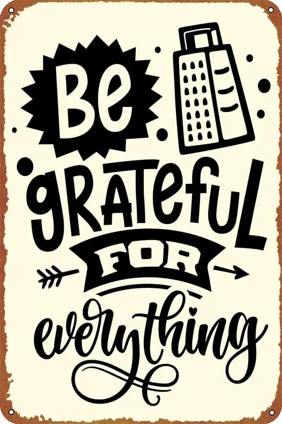 Bake Grateful For Poster Vintage Cute Metal Sign Gift Retro Novelty Cafe Store Garage Tin Signs