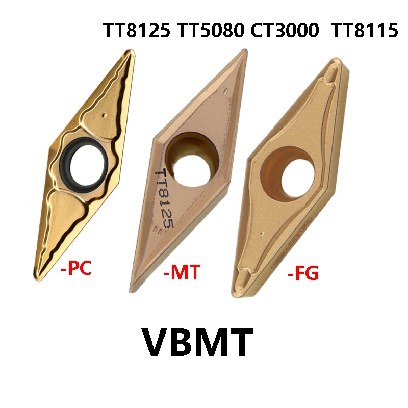 

Original VBMT160404 VBMT160408 MT FG PC TT8125 TT8115 CT3000 Carbide Inserts VBMT 160404 160408 Lathe Cutter CNC Turning Tool