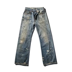 Brand New Ink 20TH Anniversary Zipper Pocket Fit Straight PANT Jeans Cotton Denim Pants Comfort Casual Jeans Size S M L XL #U41