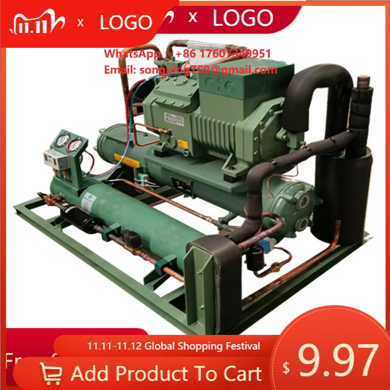 10HP 15HP 20HP 30HP Marine Ultra-low Temperature Seawater Chiller Remote Control & Motor/Pump Condensing Unit