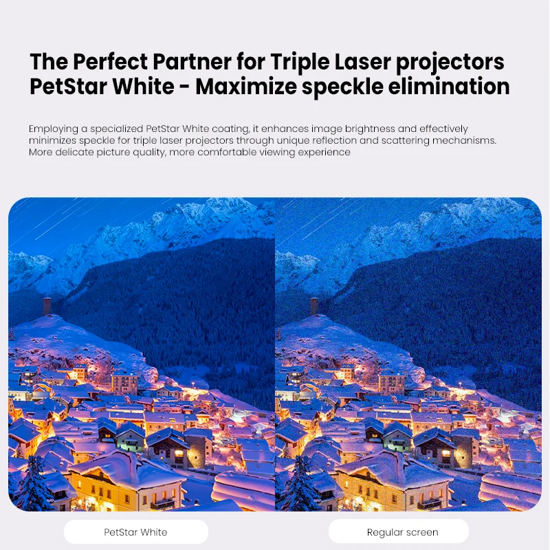 2025년 핫세일 전동식 펫스타 화이트 프로젝터 스크린 (플로팅 벽걸이형, 4K 일반 프로젝터 호환)