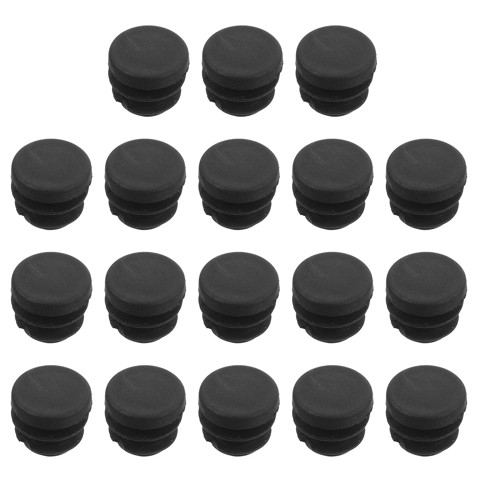 

30pcs Round Plastic Plugs Black Tubing Inserts End Caps For Furniture Protection Stainless Steel Durable Easy Install Glide Caps