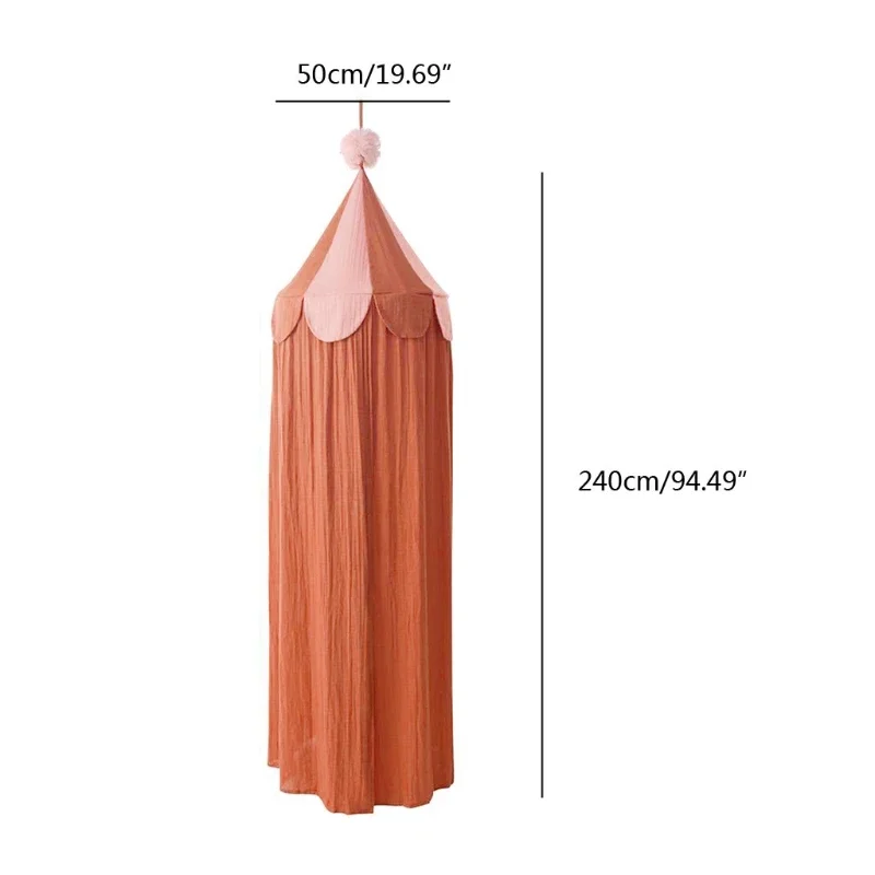 INS Nordic Baby Bed Play Tent Anti Mosquito Cotton Baby Canopy Mosquito Net Princess Bed Canopy Girls Room Decoration Bed Canopy view 5