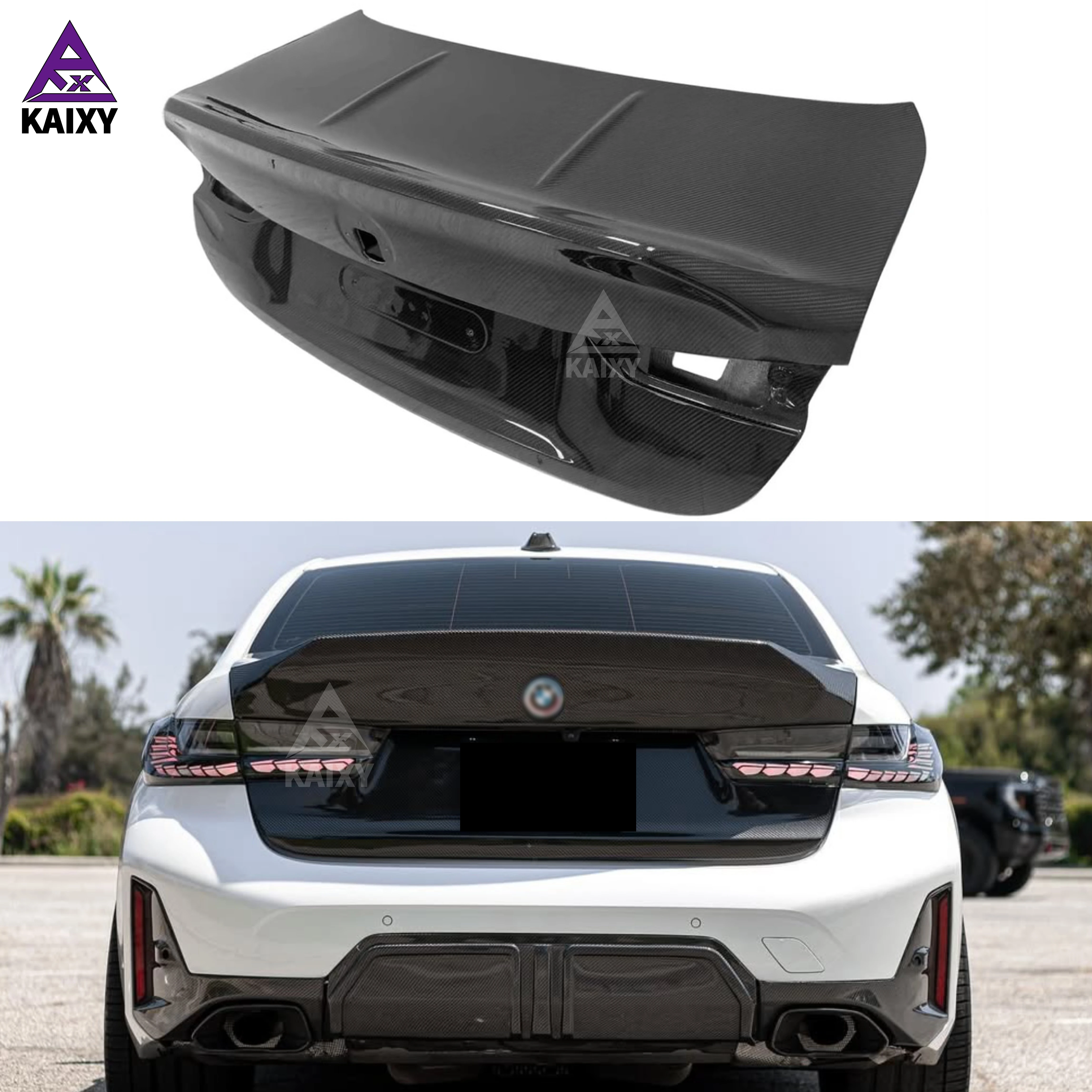 Глянцевая карбоновая крышка багажника в стиле CSL для BMW 3 серии G20 M340i 2019-2023
