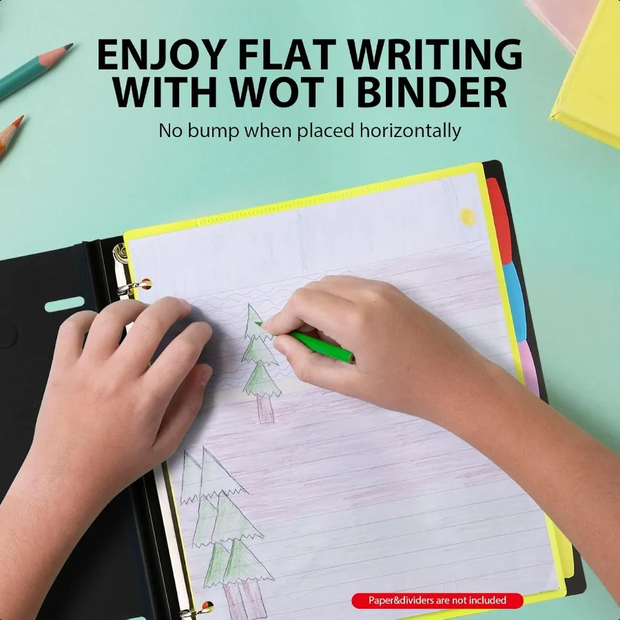 텔레스코핑 3링 바인더 0.75 확장형 유연한 바인더 특허 디자인으로 휴대가 간편하며 160매 수납 가능, 학교 및 사무실용