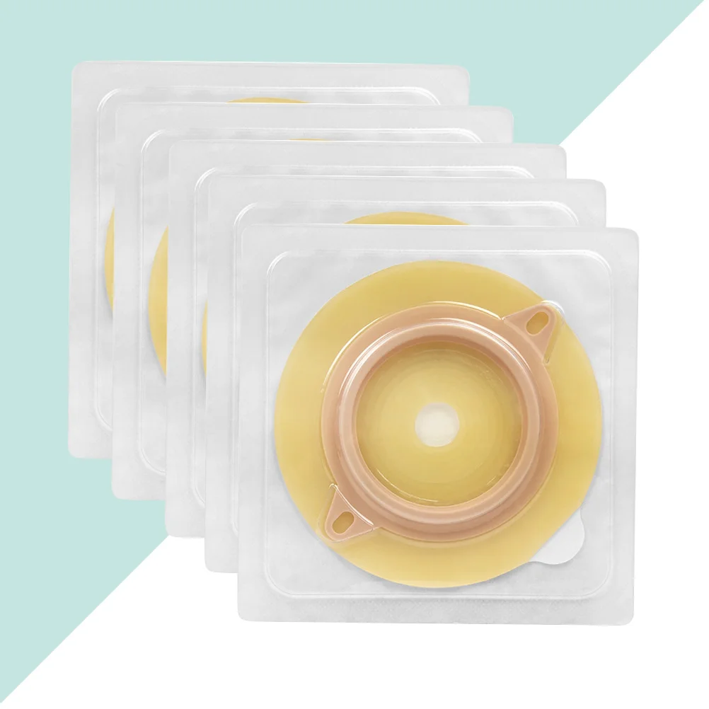 1 Box of 5 PCS Elastic Barrier Strips Ostomy Chassis Leak-Proof Ring Medical Supplies for (Yellow)