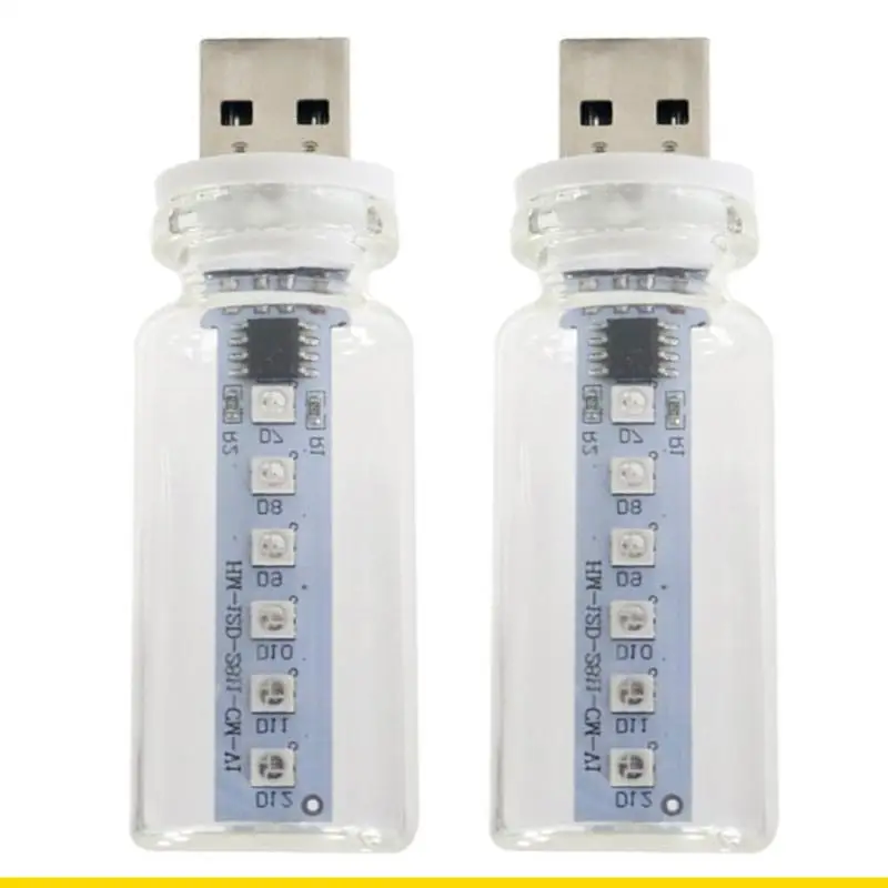 SZCH USB Powered 13 Colors Multicolor Car Light with Glass Cover for Easy Installation