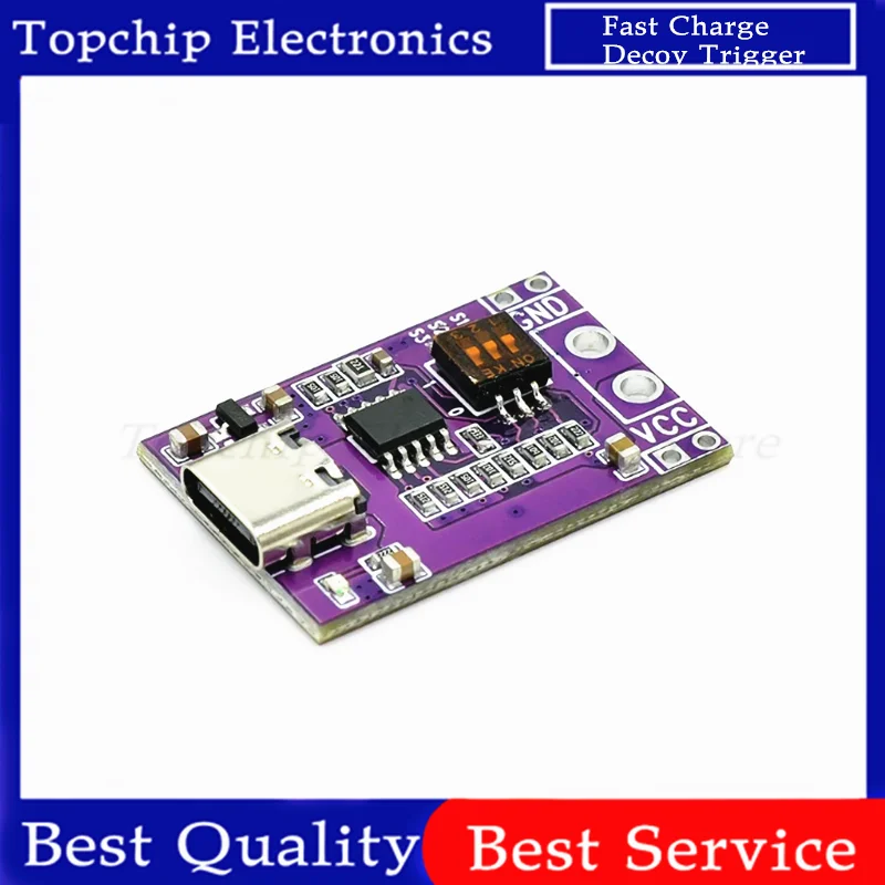 PD/QC/AFC Fast Charge Decoy Trigger Support 5V 9V 12V 15V 20V Fixed Voltage Output Type-C USB For Phone Fast Quick Charger