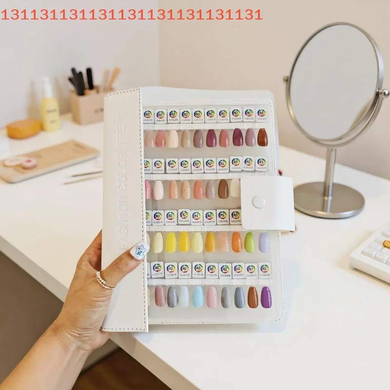 

Magnetic Tips Nail Art Swatch Book Large Acrylic Works Display 48/96/142/192 Colors Manicure Color Test Storage Card for Beauty
