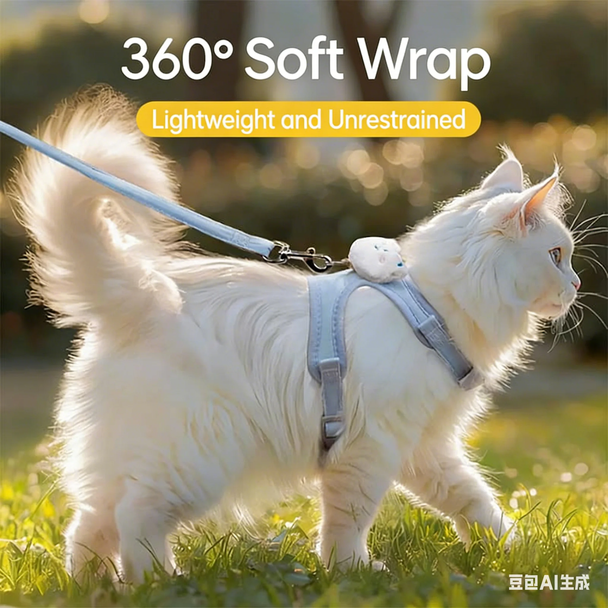 

Cat traction rope anti-break free go out special cat rope kitten cat walking cat artifact pet anti-lost chest strap chain