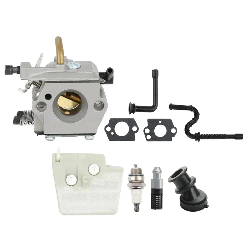 9 Pcs Carburetor Tune-Up Kit For 024 026 MS240 MS260 Chainsaws Replaces 11211200611 WT-194 For Tillotson HU-136A HS-136A