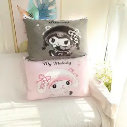 Mymelody Kuromi Throw Pillow Pillowcase Anime Cartoon Single Pillowcase Dormitories Cushion Pillowcase Girls Pillowslip Gift