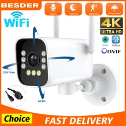 8MP 4K WIFI Bullet Camera Outdoor Wireless PTZ IP Camera Auto Tracking Night Vision CCTV Smart Home Security Protection ICSEE