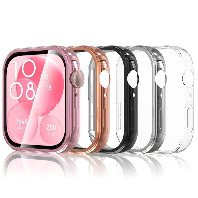 3Pcs TPU Case For Huawei Watch Fit 3 Full Cover Cases Screen Protector SmartWatch Fit 3 Soft Bumper Shell Protection Accessories